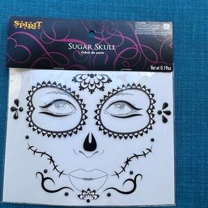 Spirit Halloween Sugar Skull Face Decals – Day of the Dead Makeup